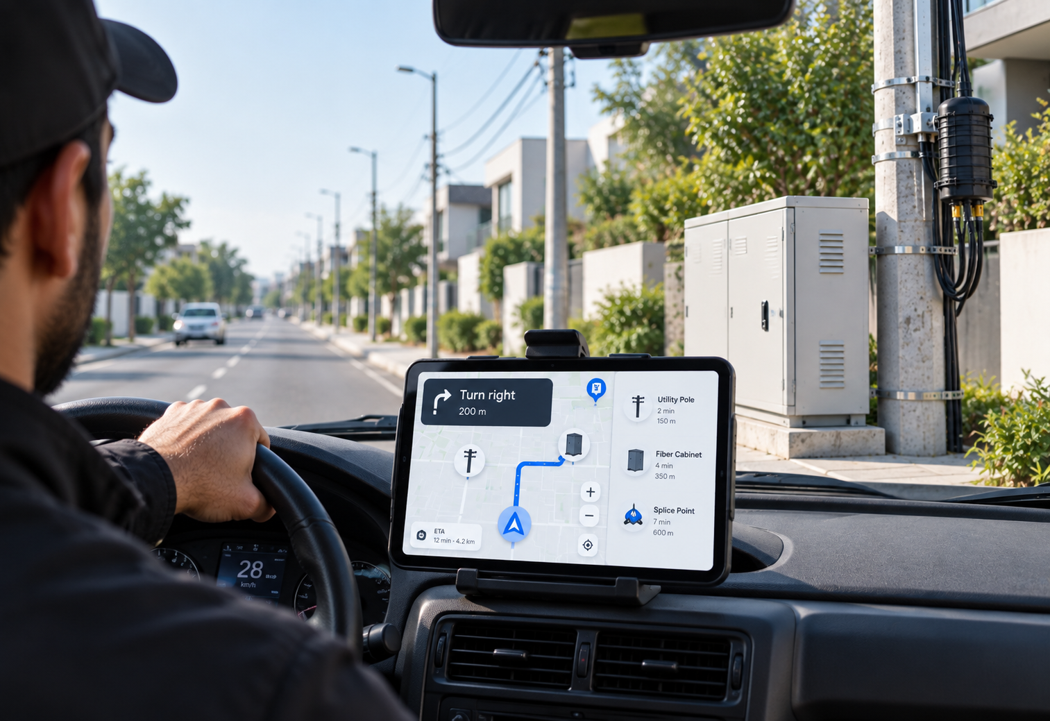 Field Engineer App — GIS-aware turn-by-turn routing with plant overlays